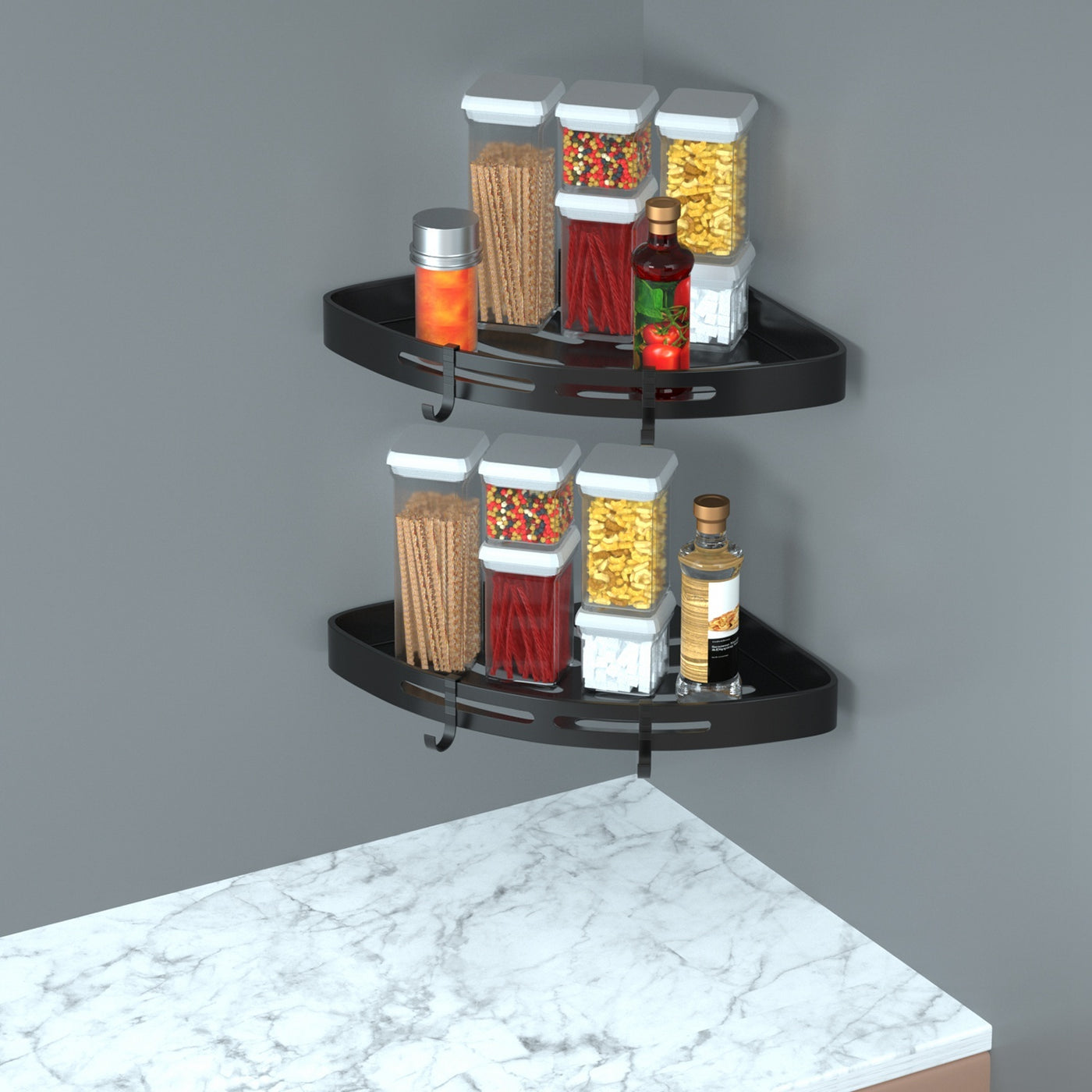 2Pcs Corner Shower Caddy Shelf