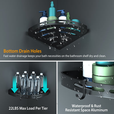 2Pcs Corner Shower Caddy Shelf